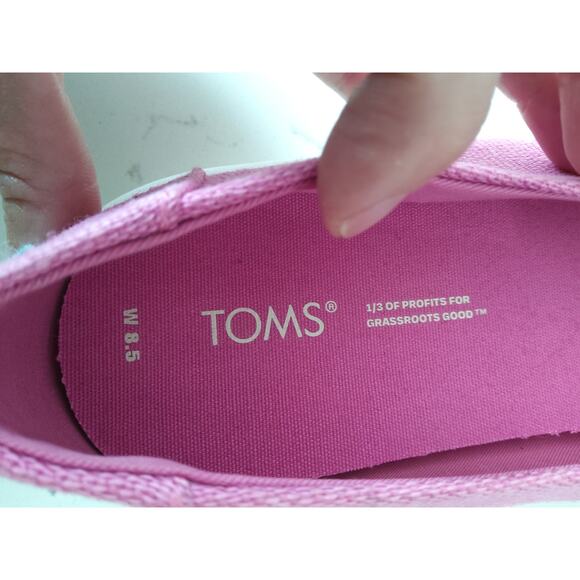 Tom's Alpagata Mallow loafer Barbiecore pink 8 1/2 women. Sustainable comfort - Picture 7 of 7